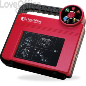 Defibrillatore semi-automatico esterno NT-180 Heartplus™ CA-MI Marchio CE 1639 nero/rosso