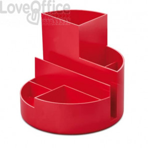 Portaoggetti Maul MAULRoundBox - riciclato rosso - Ø 14 cm h.12,5 cm 41176 25.ECO