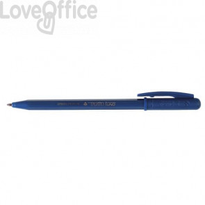 Penne a sfera Tratto 1Uno Green Plastic punta 1 mm - tratto 0,5 mm - blu - Conf. 50 pezzi - F838301
