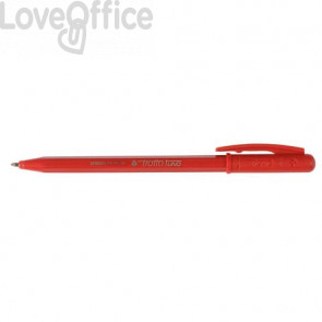 Penne a sfera Tratto 1Uno Green Plastic punta 1 mm - tratto 0,5 mm - rosso Conf. 50 pezzi - F838302