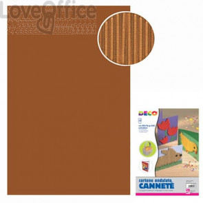Cartoncini ondulati Cannetè - 50x70 cm - 230 g/m² Deco - Marrone (conf.10 fogli)