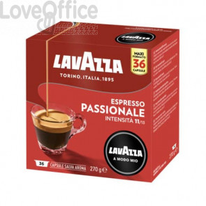 Caffè in cialde Lavazza Astuccio 36 capsule A Modo Mio Passionale 8715