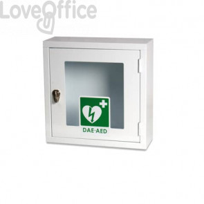 Teca per defibrillatore VISIO - bianco PVS senza allarme