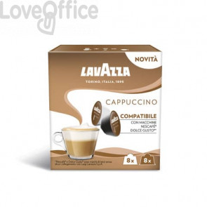 Caffè in cialde Astuccio 16 capsule 200 g compatibili Dolce Gusto Lavazza Cappuccino - 2321