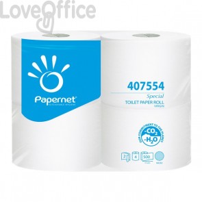 Carta Igienica Papernet - 2 veli - 500 - 407554 (conf.4)