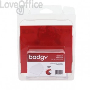 Consumabili per Badgy - Tessere in PVC basso spessore 0,50 mm - CBGC0020W (conf.100)