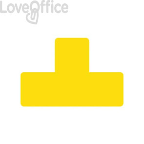 Sticker per pavimenti a T - 15x5 cm - Tarifold giallo - B197304 (conf.10)