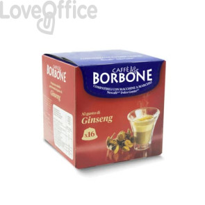 Capsule di preparato solubile per caffè al latte e ginseng 17 gr compatibili Caffe Borbone Nescaffè Dolce Gusto (conf.16)