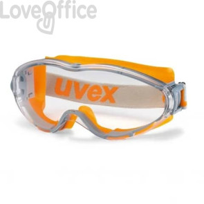 Occhiale a mascherina Ultrasonic supravision excellence - lenti in PC Trasparente Uvex Grigio/arancione