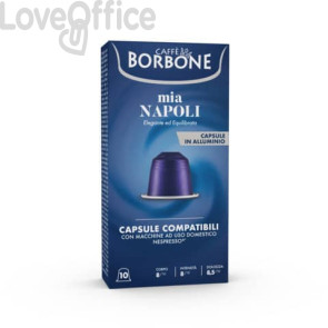Capsule compatibili Respresso alluminio 100 pz Caffe Borbone qualità Mia Napoli