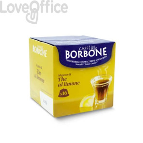 Capsule di preparato solubile per tè al limone 12 gr compatibili Caffe Borbone Nescaffè Dolce Gusto