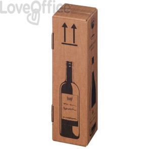 Scatole per bottiglie Wine Pack Bong una bottiglia - 10,5x10,5x42 cm (conf. 20)
