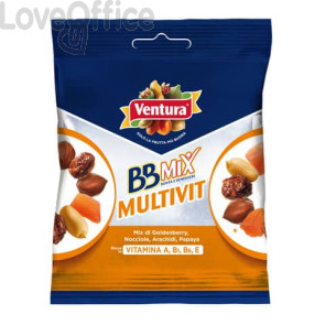Misto di frutta secca e sgusciata BB Extra Pocket Ventura multivitaminico 50 gr (conf.da 12)