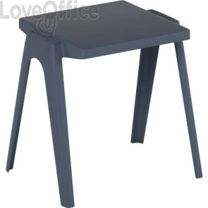 Tavolo impilabile in PPL riciclato utilizzabile indoor/outdoor 60x60x70 cm Motris Grigio - EN-CT5NI