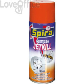 Insetticida schiumogeno spay a lunga gittata per vespe e calabroni Jetkill Spira 400 ml