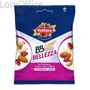Misto di frutta secca e sgusciata BB Extra Pocket Ventura bellezza - 50 gr (conf.da 12)