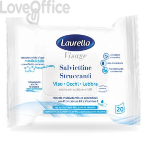 Salviettina umidificata struccante - Laurella - 00500NW.1 (conf.20)
