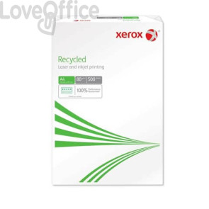 Risme di carta per fotocopie riciclata A4 Xerox 80 g/m² (conf.5 risme da 500 fogli)