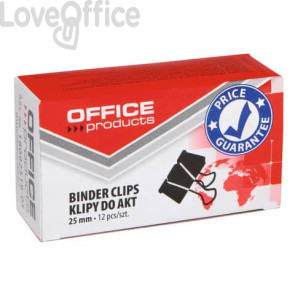 Molle fermacarte nero Office Products 25 mm (conf.12)