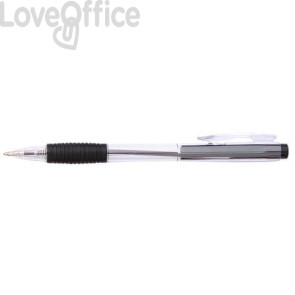 Penne a sfera a scatto ricaricabili Office Products punta 0,7 mm - Nero - 17015611-05 (conf.50)