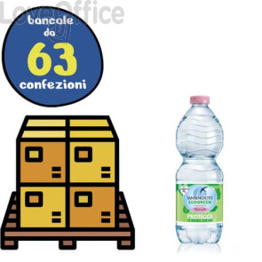 Bancale 63 confezioni da 24 bottigliette Ecogreen da 500 ml di Acqua Minerale Naturale San Benedetto