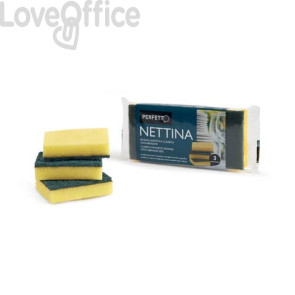 Spugne sintetiche abrasive Nettina Perfetto misura classica 0245 (conf.3)