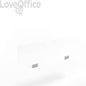 Pannello divisorio in melaminico Bianco per bench 100xh.35 cm linea Practika Quadrifoglio - CODB100-BA