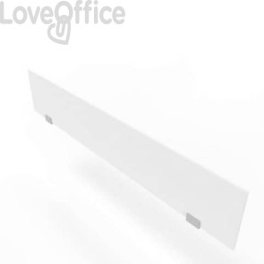 Pannello divisorio in melaminico Bianco per bench 180xh.35 cm linea Practika Quadrifoglio - CODB180-BA