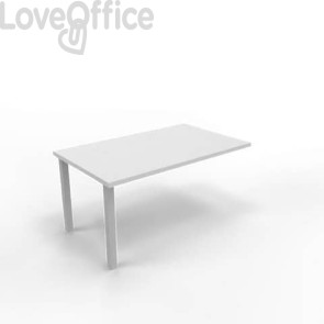 Dattilo scrivania sospeso piano Grigio 100x60xh.75 cm gamba sezione quadrata in acciaio Argento Practika ECDM100-GR-A