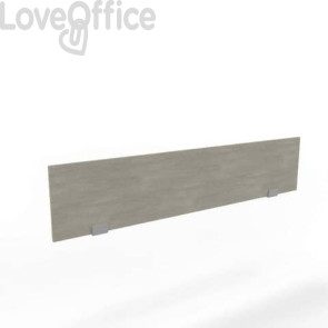 Pannello divisorio in melaminico cemento per bench 160xh.35 cm linea Practika Quadrifoglio - CODB160-CL