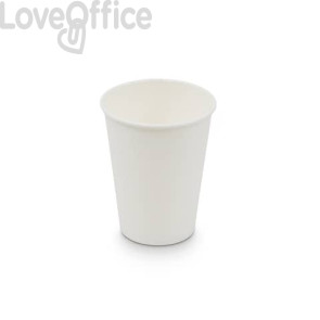 Bicchieri compostabili in cartoncino a dispersione acquosa Bianco ecoCanny 360 ml - ECO-CUP360W (conf.50)
