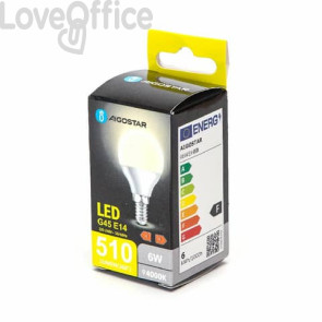 Lampadina LED G45 E14 6W - 510 lumen Aigostar luce naturale B10105MQS