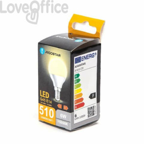 Lampadina LED G45 E14 6W - 510 lumen Aigostar luce calda B10105MQT