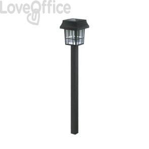 Lampioncino LED in plastica con pannello solare e sensore crepuscolare Aigostar luce fredda - lanterna - B10201J9S
