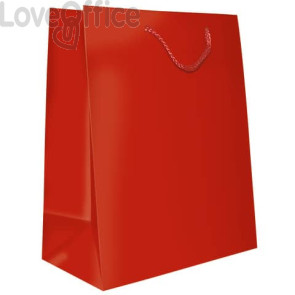 Sacchetti da regalo Rosso opaco Biembi misura L - 23,5x32,5x13 cm - BXS202O20C (conf.6)