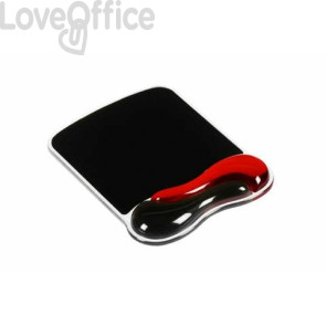Tappetino per mouse Kensington Duo Gel Wave Nero/rosso 62402