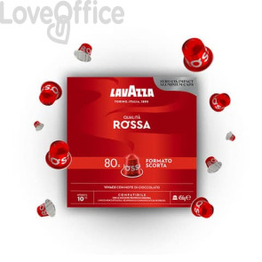 Caffè in capsule compatibili Nespresso C&G Lavazza Qualità Rossa - 7019 (conf.80)