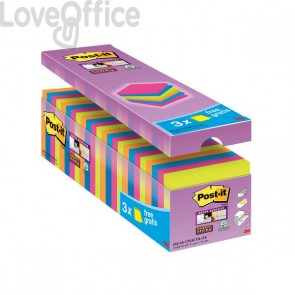 Foglietti Post-It® Super Sticky Value Pack Colore - 76x76 mm - 32516 (Conf.24)