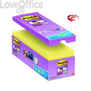Foglietti Post-It® Super Sticky Value Pack - 76x76 mm - Giallo Canary™ - 654-Sscy-Vp16-Eu (conf. 16 blocchetti)