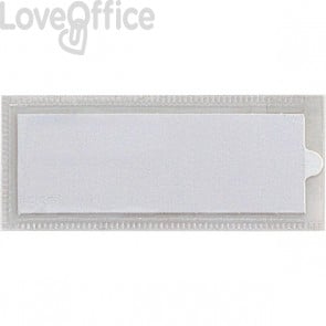 Portaetichette adesive IesTI Sei Rota - Inserto in cartoncino incluso - 6,5x14 cm (conf.10)