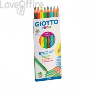Pastelli colorati GIOTTO Mega - 5,5 mm - da 3 anni in poi (conf.8)