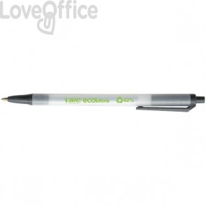 Penne a sfera a scatto Bic® ECOlutions™ Clic - nero - 1 mm - 8806871 (Conf. 50 pezzi)