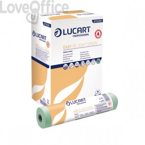 Rotolo Lenzuolino medico Verde Lucart - 870090 (216 strappi)