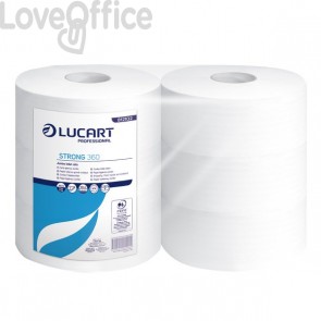 Carta igienica pura cellulosa Maxi jumbo Lucart - 2 veli - 973 strappi - 360 metri - 812102 (conf.6 rotoli)