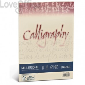 Calligraphy Millerighe Rigato Favini - Avorio - fogli - A4 - 100 g/m² - A69Q224 (conf.50)