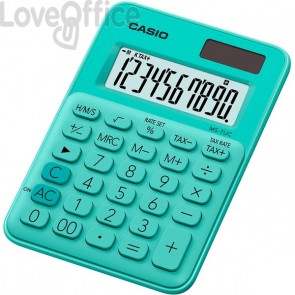 Calcolatrice da tavolo MS-7UC-GN a 10 cifre Casio - Verde pastello - MS-7UC-GN
