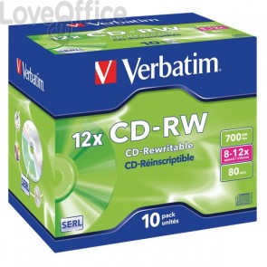 CD Verbatim Verbatim - CD-RW - Jewel case - 12x - 43148 (conf.10)