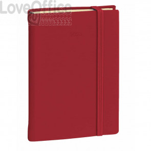 Agenda giornaliera tascabile 2023 - Quo Vadis Prestige Daily Pocket Silk - 8,8x13 cm - Rosso