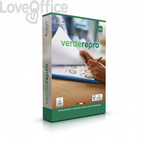 Carta per fotocopie A4 Burgo Repro Verde - High Quality 80 g/m² Bianca (240 risme da 500 fogli)