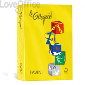 Risma carta colorata Le Cirque Favini - A4 - 80 g/m² - Giallo solare (risma da 500 fogli)